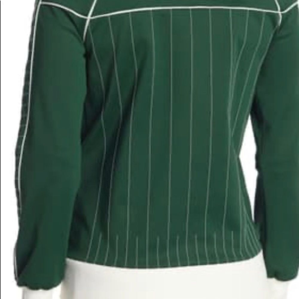 Valentino Woman Zip Front Track Green Jacket 42 - Picture 3 of 9